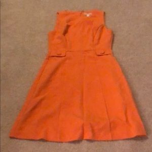 Eve mendes Orange fit and flare “maria” dress